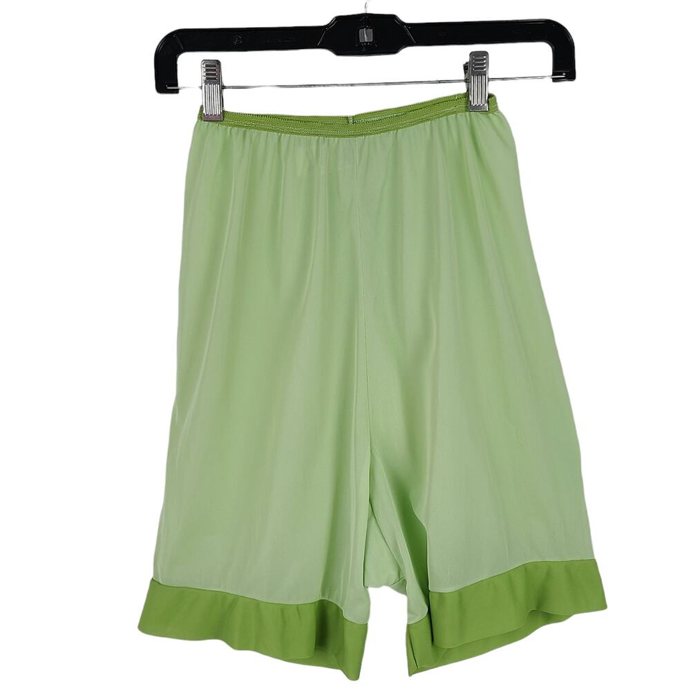 Vintage 60s two tone lime green retro petti pants xxs